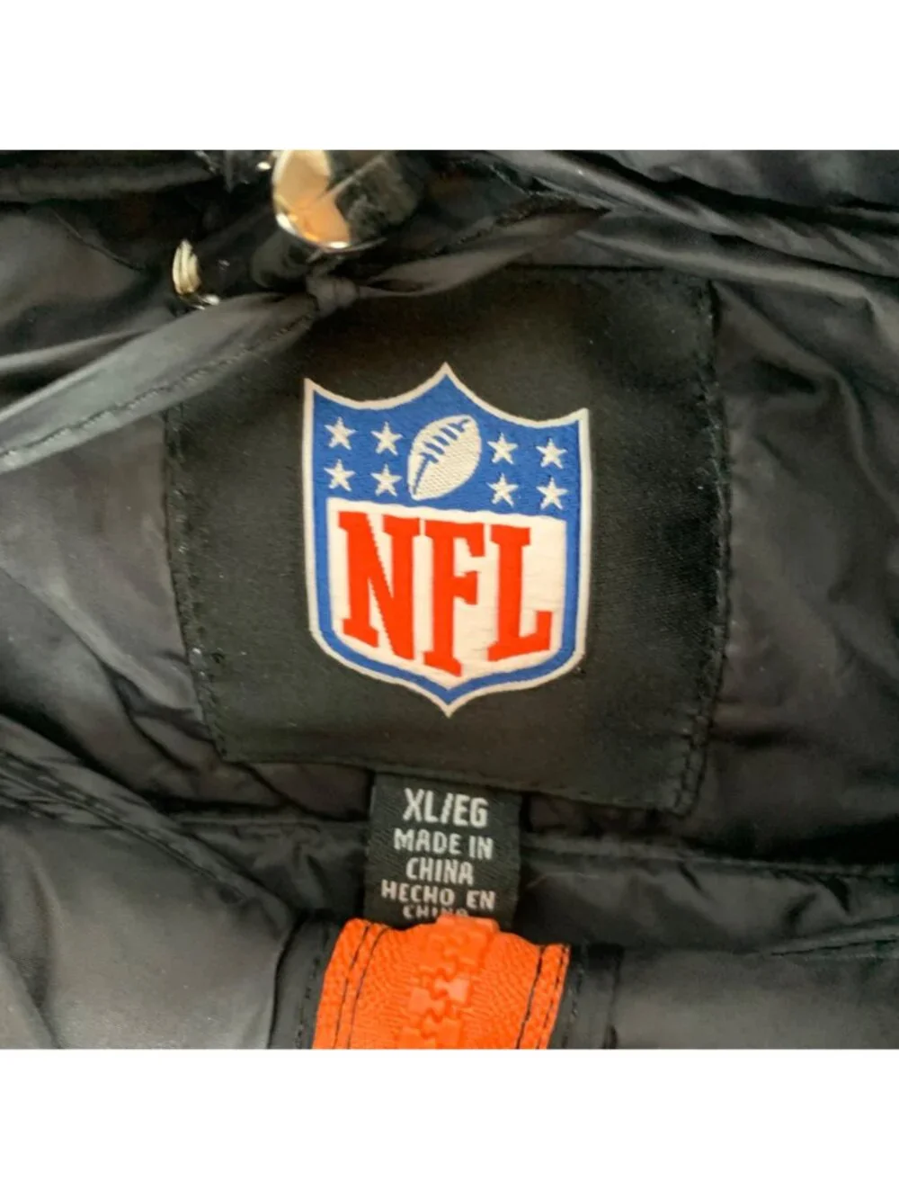 Cincinnati Bengals NFL Team Apparel Black Full Zip Packable Puffer Jacket XL New
